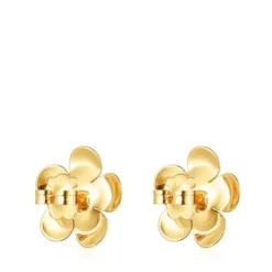 Silver Vermeil Fragile Nature flower Earrings with Pearl
