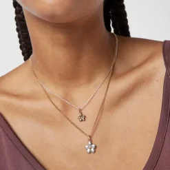 Silver Vermeil Fragile Nature flower Pendant