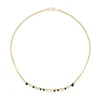 Silver Vermeil Glaring Necklace with Onyx and Zirconia