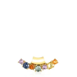 Silver Vermeil Glaring Pendant with multicolored Sapphires