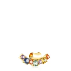 Silver Vermeil Glaring Pendant with multicolored Sapphires