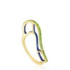 Silver vermeil Gregal ring with chrome diopside
