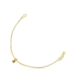 Silver vermeil Luah bear Bracelet with quartz