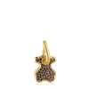 Silver vermeil Luah bear Pendant with quartz