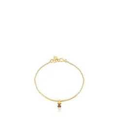 Silver vermeil Luah bear Bracelet with quartz