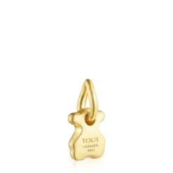 Silver vermeil Luah bear Pendant with quartz