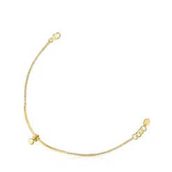 Silver vermeil Luah bear Bracelet with quartz