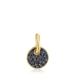 Silver vermeil Luah luna Pendant with sapphires