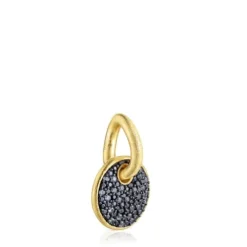 Silver vermeil Luah luna Pendant with sapphires