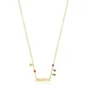 Silver vermeil Mama Necklace with gemstones TOUS Mama