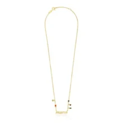 Silver vermeil Mama Necklace with gemstones TOUS Mama