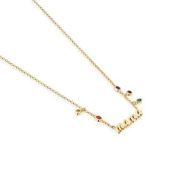Silver vermeil Mama Necklace with gemstones TOUS Mama