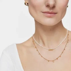 Silver vermeil Mom Necklace with cultured pearls TOUS Mama