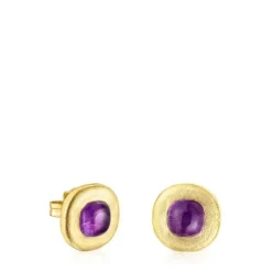 Silver vermeil Nattfall Earrings with amethyst
