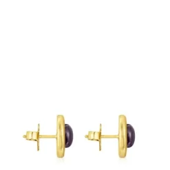 Silver vermeil Nattfall Earrings with amethyst