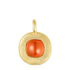 Silver vermeil Nattfall Pendant with carnelian