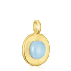 Silver vermeil Nattfall Pendant with chalcedony