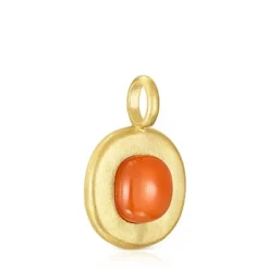 Silver vermeil Nattfall Pendant with carnelian