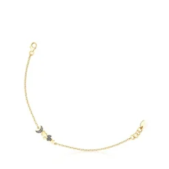 Silver Vermeil Nocturne Bracelet with Diamond charms