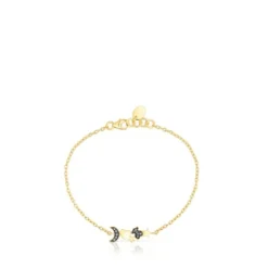 Silver Vermeil Nocturne Bracelet with Diamond charms