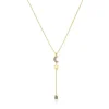 Silver Vermeil Nocturne Necklace with Diamond charms