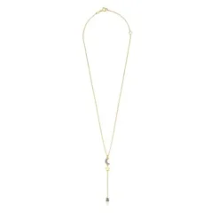 Silver Vermeil Nocturne Necklace with Diamond charms