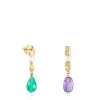 Silver Vermeil Oceaan Color Earrings with gemstones