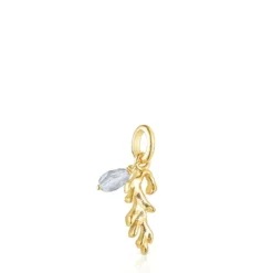 Silver vermeil Oceaan Color Pendant with labradorite