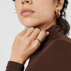 Silver vermeil Open ring Tabit
