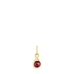 Silver vermeil Pendant with rhodolite Alma Motif