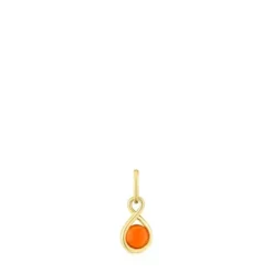 Silver vermeil Pendant with carnelian Alma Motif
