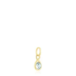 Silver vermeil Pendant with topaz Alma Motif