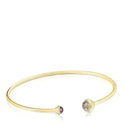 Silver vermeil Plump Bracelet with gemstones