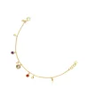 Silver vermeil Plump Charm bracelet with gemstones