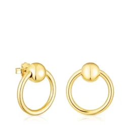 Silver vermeil Plump Circle earrings