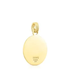 Silver vermeil St. Tropez Disco bear Pendant 18 mm