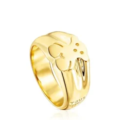 Silver Vermeil Sweet Dolls bear Signet ring