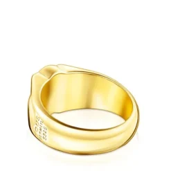 Silver Vermeil Sweet Dolls bear Signet ring