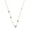 Silver Vermeil Teddy Bear Necklace with Gemstones