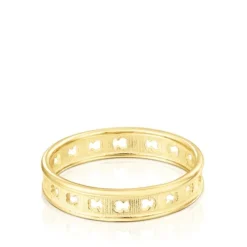 Silver vermeil TOUS Bear Row ring with bear silhouettes