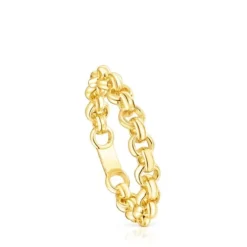 Silver vermeil TOUS Calin Ring