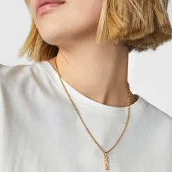 Silver vermeil TOUS Crossword Smile Pendant