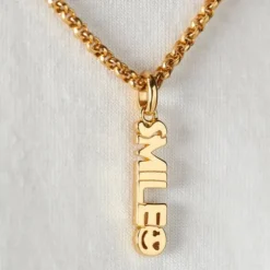 Silver vermeil TOUS Crossword Smile Pendant