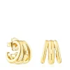 Silver vermeil TOUS Fellow Triple-hoop earrings