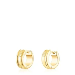 Silver vermeil TOUS Fellow Double-hoop earrings