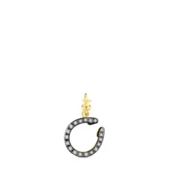 Silver Vermeil TOUS Good Vibes horseshoe Pendant with Diamonds