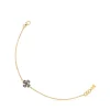 Silver Vermeil TOUS Good Vibes clover Bracelet with Gemstones