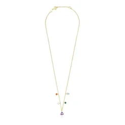 Silver Vermeil TOUS Good Vibes Necklace with Gemstones