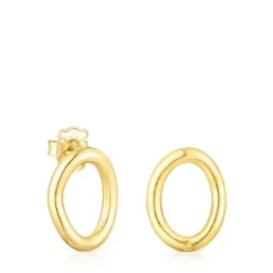 Silver vermeil TOUS Hav Circle earrings