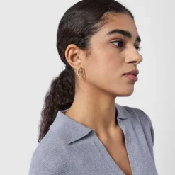 Silver vermeil TOUS Hav Circle earrings